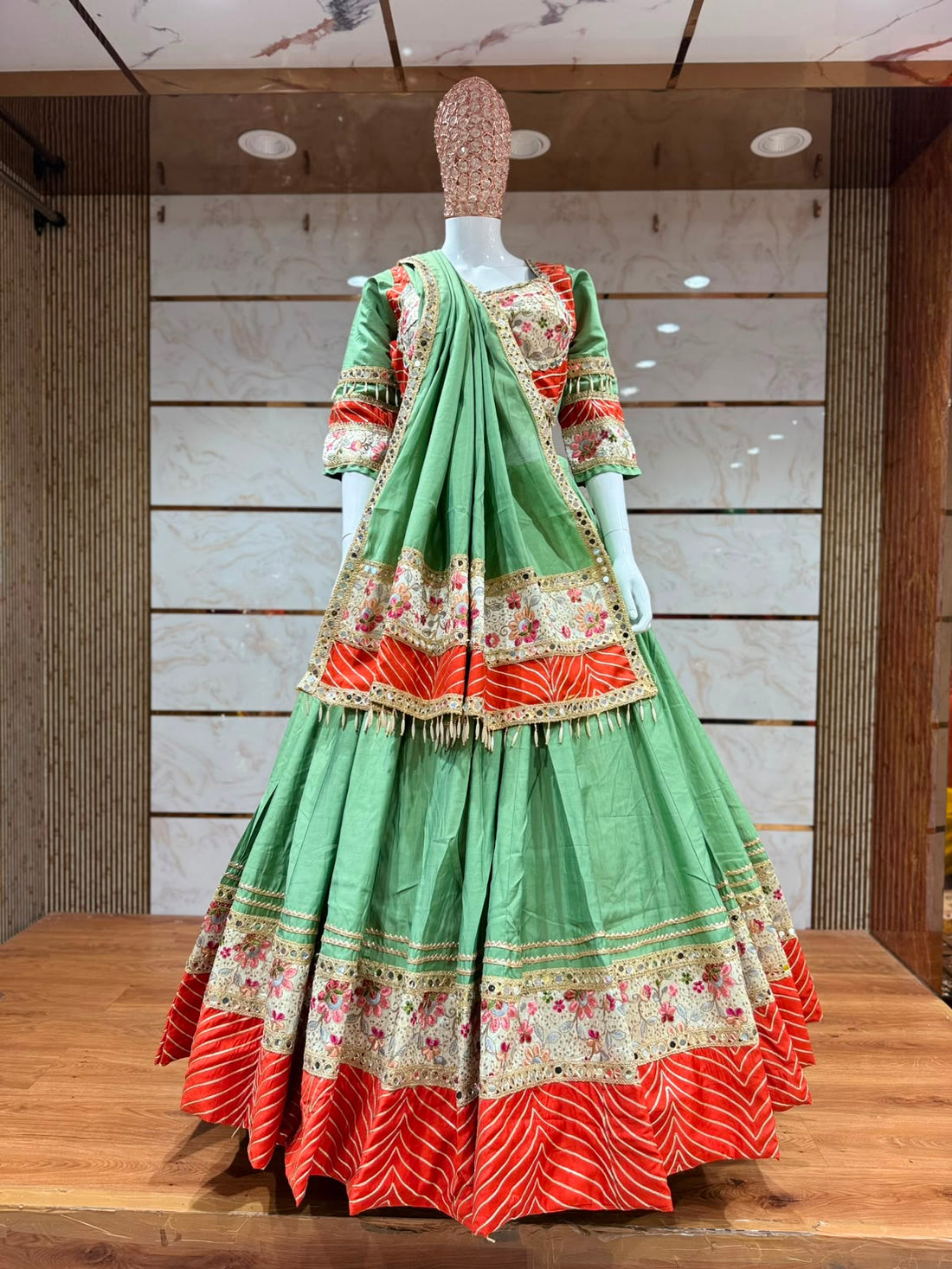 Premium Navratri Chaniya Choli with Designer Blouse & Dupatta